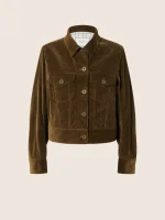 Navy Blue Wool Cloth Trucker Jacket