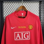Man United 2007 L/S UCL Home Shirt - Image 10