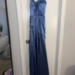 Women's Navy and Blue Dress - Image 2