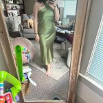 Women's Green and Khaki Dress - Image 2