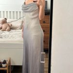 Women's Blue and Grey Dress - Image 2