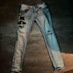 Amiri Men's Blue and Grey Jeans - Image 2