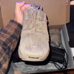 Balenciaga Men's Tan and Cream Trainers