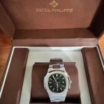 Patek Philippe Men's Silver and Green Watch