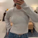 Zara Women's Grey and Cream Jumper - Image 2