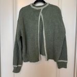 Zara Women's Green and Khaki Jumper - Image 2