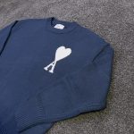 AMI Paris Men's Navy and Blue Jumper - Image 2