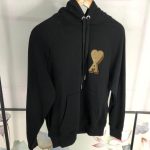 AMI Paris Men's Black Hoodie - Image 2