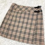 Burberry Women's Tan and Cream Skirt - Image 2