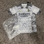 Adidas Men's Grey and White T-shirt