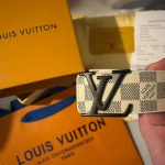 Louis Vuitton Men's Black and White Belt