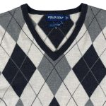 Polo Ralph Lauren Men's Grey and Blue Jumper - Image 7