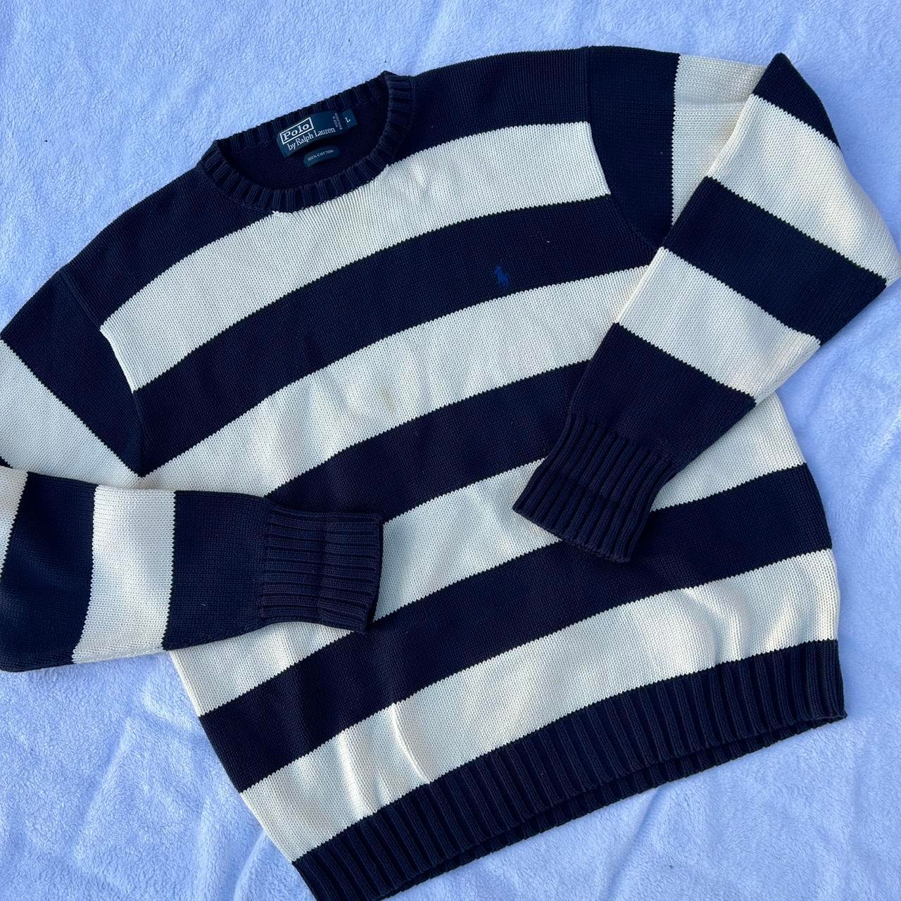 P0-190.jpg Polo Ralph Lauren Men's Navy and Blue Jumper - Image 1