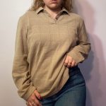 Van Heusen Men's Tan and Cream Jumper