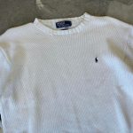 Polo Ralph Lauren Men's White and Cream Jumper
