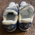 Louis Vuitton Men's Blue and Navy Trainers - Image 3