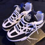 Louis Vuitton Men's Black and White Footwear - Image 3