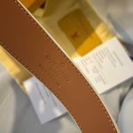 Louis Vuitton Men's Black and White Belt - Image 3