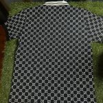 Gucci Men's Black and Navy Polo-shirts - Image 3