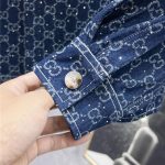 Gucci Men's Blue and Navy Shirt - Image 3