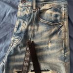 Amiri Men's Blue and Navy Jeans - Image 7