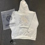 Men's White and Cream Hoodie - Image 3