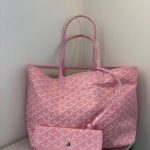 Pink Goyard tote bag with matching wallet - Image 3