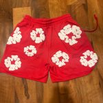 Denim Tears Men's Red and Grey Shorts - Image 3