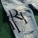 Amiri Men's Blue and Black Jeans - Image 3