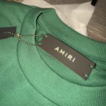 Amiri Men's Green and Cream T-shirt - Image 3