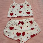 Women's White and Red Pajamas - Image 3