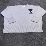 AMI Paris Men's Grey Jumper - Image 3