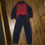 Nike Men's Navy and Burgundy Jumpsuit