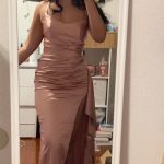 Women's Pink and Tan Dress