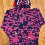 BAPE Men's Purple and Pink Hoodie - Image 5