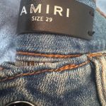 Amiri Men's Blue and Navy Jeans - Image 6
