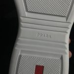 Prada Men's Red and White Trainers - Image 4