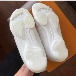 Louis Vuitton Women's White and Cream Trainers - Image 4