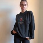 Women's Grey and Black Sweatshirt - Image 4