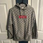 Supreme Men's Grey Hoodie