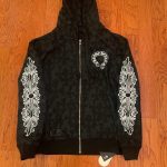Men's black chrome hoodie