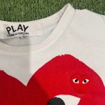 Comme des Garçons Play Men's White and Red T-shirt - Image 5