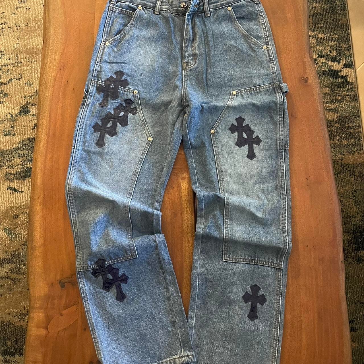 P0-388.jpg 1-ONE Men's Blue and Navy Jeans - Image 1