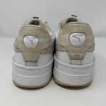 Puma Women's White and Tan Trainers - Image 5