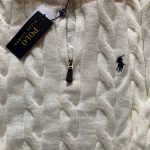 Polo Ralph Lauren Men's Cream and White Jumper - Image 5