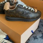 Louis Vuitton Men's Brown and Khaki Trainers - Image 5