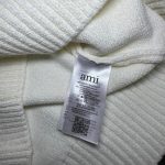 AMI Paris Men's Cream and Red Jumper - Image 5