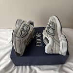 Dior Men's Grey and White Trainers - Image 5