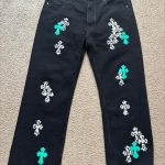 Men's Black and Navy Jeans