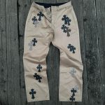 Chrome Hearts Men's Tan and Blue Jeans